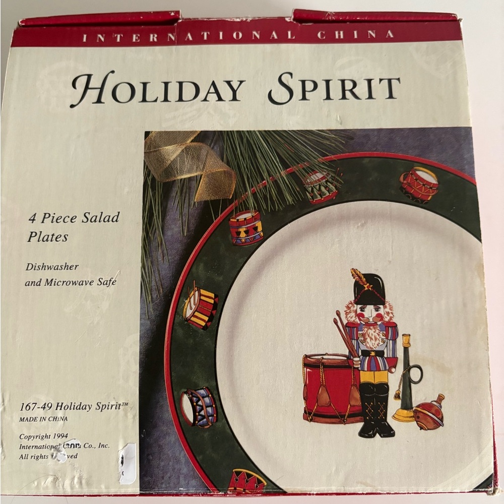 Nutcracker Salad Plates - Red and Black